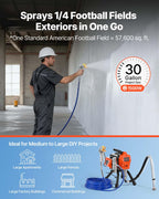 VEVOR Stand Airless Paint Sprayer, 1500W, 3300PSI High Pressure Airless Sprayer, Cleaning Brush, Hose, Extension Rod, Nozzles, Electric Spray Paint Machine for Large Apartments, Factory Buildings