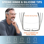 ZERPEET 2 Pack Men's Progressive Multifocal Reading Glasses,Rectangle Metal Frame with Spring Hinge Silicone Temple Blue Light Blocking Lenses Computer Readers Anti Eyestrain,2.5x