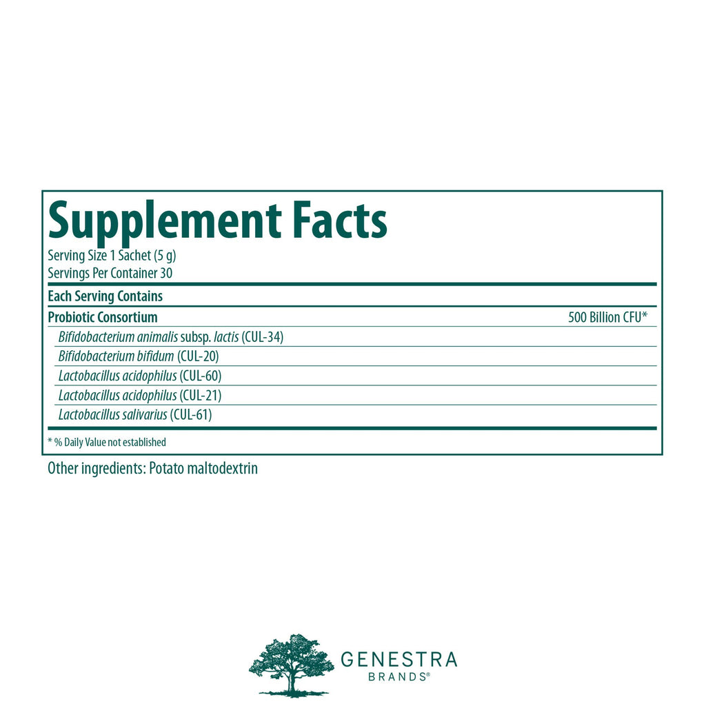 Genestra Brands HMF Intensive 500 | Highly Concentrated Probiotic Supplement to Support Gastrointestinal Health* | 30 Sachets