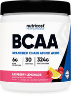 Nutricost BCAA Powder 2:1:1 (Raspberry Lemonade, 30 Servings)