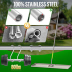 48x12 in Lawn Leveling Rake,Heavy-Duty Stainless Steel Landscape Rake