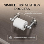 Day Moon™ Toilet Paper Holder Wall Mount, Modern Roll Holder for Bathroom, Stainless Steel Rustproof Double Post Pivoting Tissue Roll Holder for Bathroom, Classic, Brushed Nickel