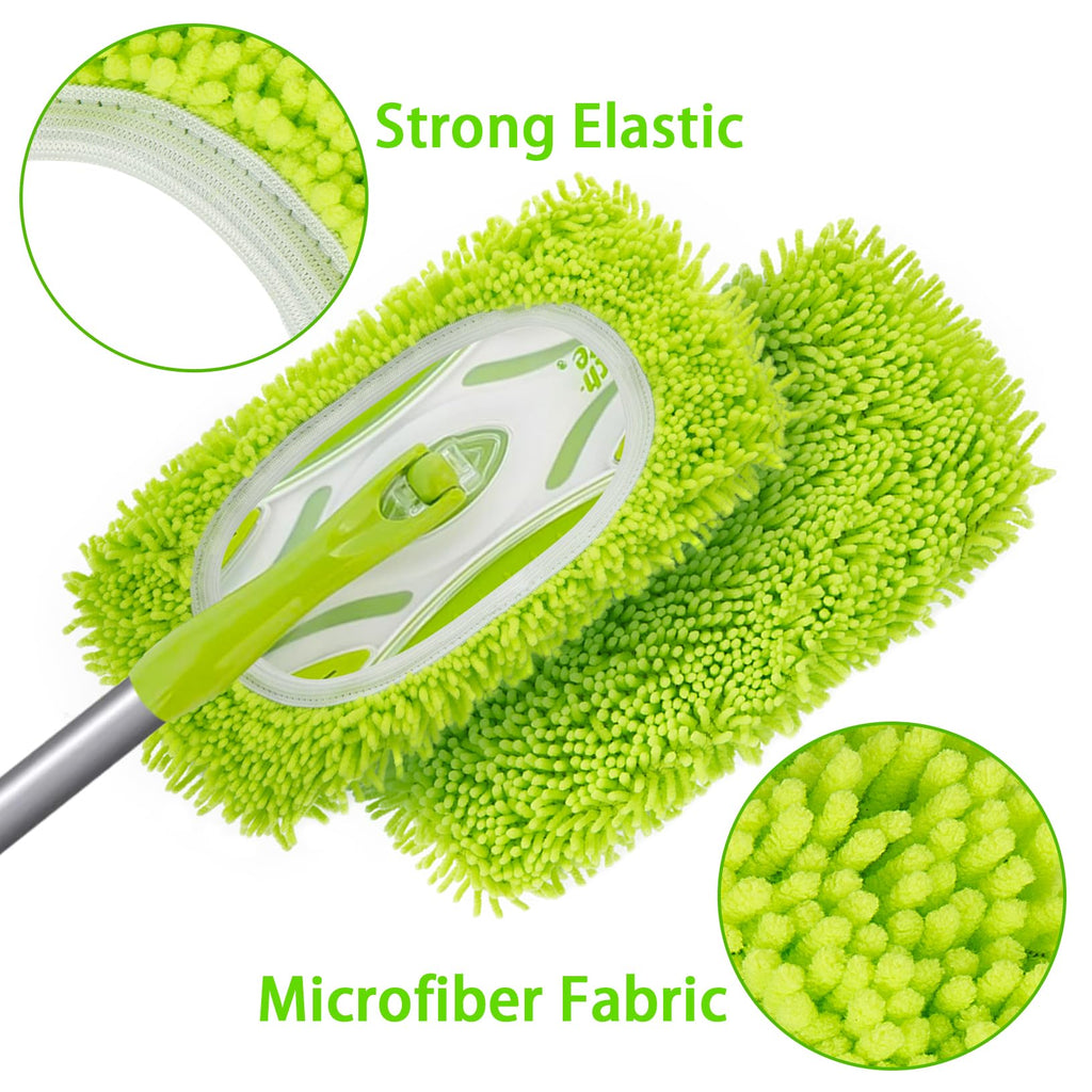 Unoutur Reusable Dry Sweeping Cloths Microfiber Wet Mop Pads Compatible with Swiffer Sweeper Mop Replacement Sweeping Mopping pad Refills for Hardwood Surface Floor Cleaning (8PCS)
