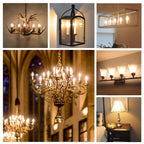 Hizashi 90+CRI Candelabra LED Light Bulbs 60 Watt, 2700K Warm White, E12 LED Bulb Dimmable, B11 Chandelier Light Bulbs, 6W, 550LM, Candle Light Bulbs, UL Listed, 12 Pack