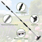 Babook Weed Tool with Long Handle - 60" Manual Weeder Remover Tool, 2 in 1 Hand Weed Rake and Garden Hoe for Gardening, Heavy Duty Uprooting Weeding Pull for Yard, Lawn, Patio and Garden