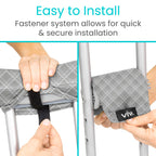 Vive Crutch Pads & Hand Grips - Padding for Walking Arm Crutches - Universal Underarm Padded Forearm Handle Pillow Covers for Hand Grips - Soft Foam Armpit Accessories for Adults, Kids (Plaid)