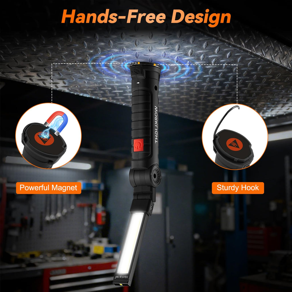 Ruboliy 6Pack Magnetic Rechargeable LED Work Light/Flashlight for Mechanics