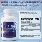 UtonG GHK-Cu Copper Peptide Supplement, Anti-Aging & Hair Growth Support, Improves Skin Elasticity & Firmness, Thicker, Fuller Hair, Easy Absorption, Precisely Dosed, 90 Vegan Capsules