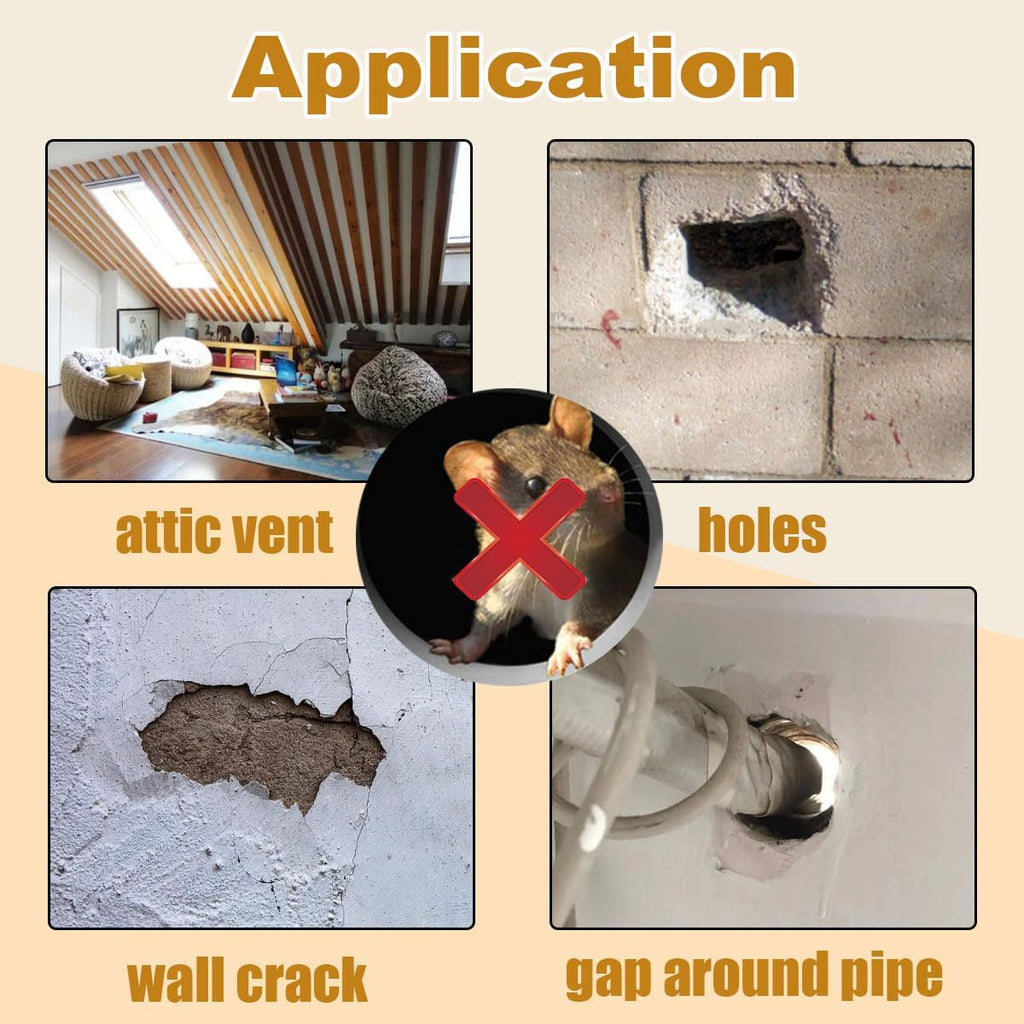 Apalie 4Pack Steel Wool for Mice Control 3.2" x10.5 ft Wool, Gap Filler for Home & Garage, DIY Bundle with Gloves & Scissors