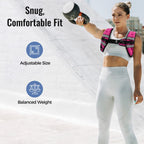 Zeerun Weighted Vest for Women & Men with Reflective Stripe and Adjustable Buckle, Comfortable & Durable Rucking Vest for Walking, Running & Strength Training, 8LBS-Pink