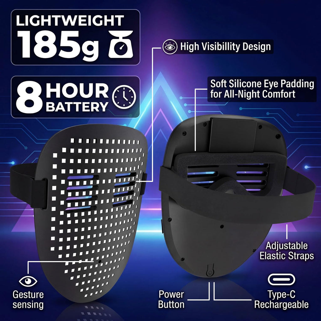 MEGOO Led Light up Mask with Gesture Sensing,Boys Toys Gifts for Kids