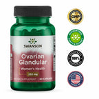 Swanson Ovarian Glandular - Natural Supplement Promoting Women's Glandular Health & Balance Support - Sourced from Premium Bovine Tissue to Support Wellness - (60 Capsules, 250mg Each) (2 Pack)