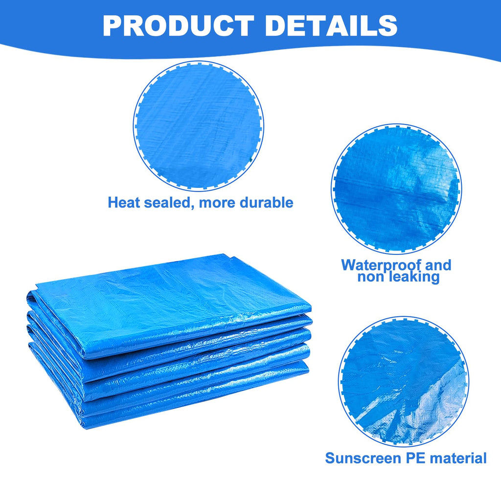 YEXEXINM 13 x 13 Ft Pool Ground Cloths,Swimming Pool Waterproof PE Swimming Pool Liner Pad for Protect Above Ground Pool Blanket for 8ft to 12ft Frame Above Ground Pools Accessories Prevents Punctures