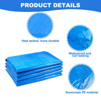 YEXEXINM 16 x 16 Ft Pool Ground Cloths,Swimming Pool Waterproof PE Swimming Pool Liner Pad for Protect Above Ground Pool Blanket for 8ft to 15ft Frame Above Ground Pools Accessories Prevents Punctures