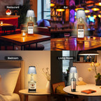 Hoide 2025 New Bottle Lamp - LED Bottle Lights for Liquor & Wine Bottles, Cordless Lampshade, Whiskey Bottle Top Light, Bottle Stopper Night Light Kit, Rechargeable 3-Tone Touch-Dimmable
