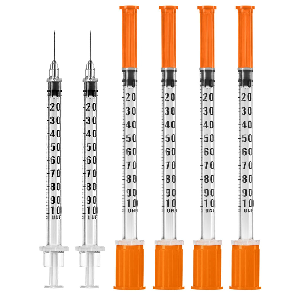 100 Pack 1 ml/cc 31 G 5/16 Inch Syringe, Individually Packed