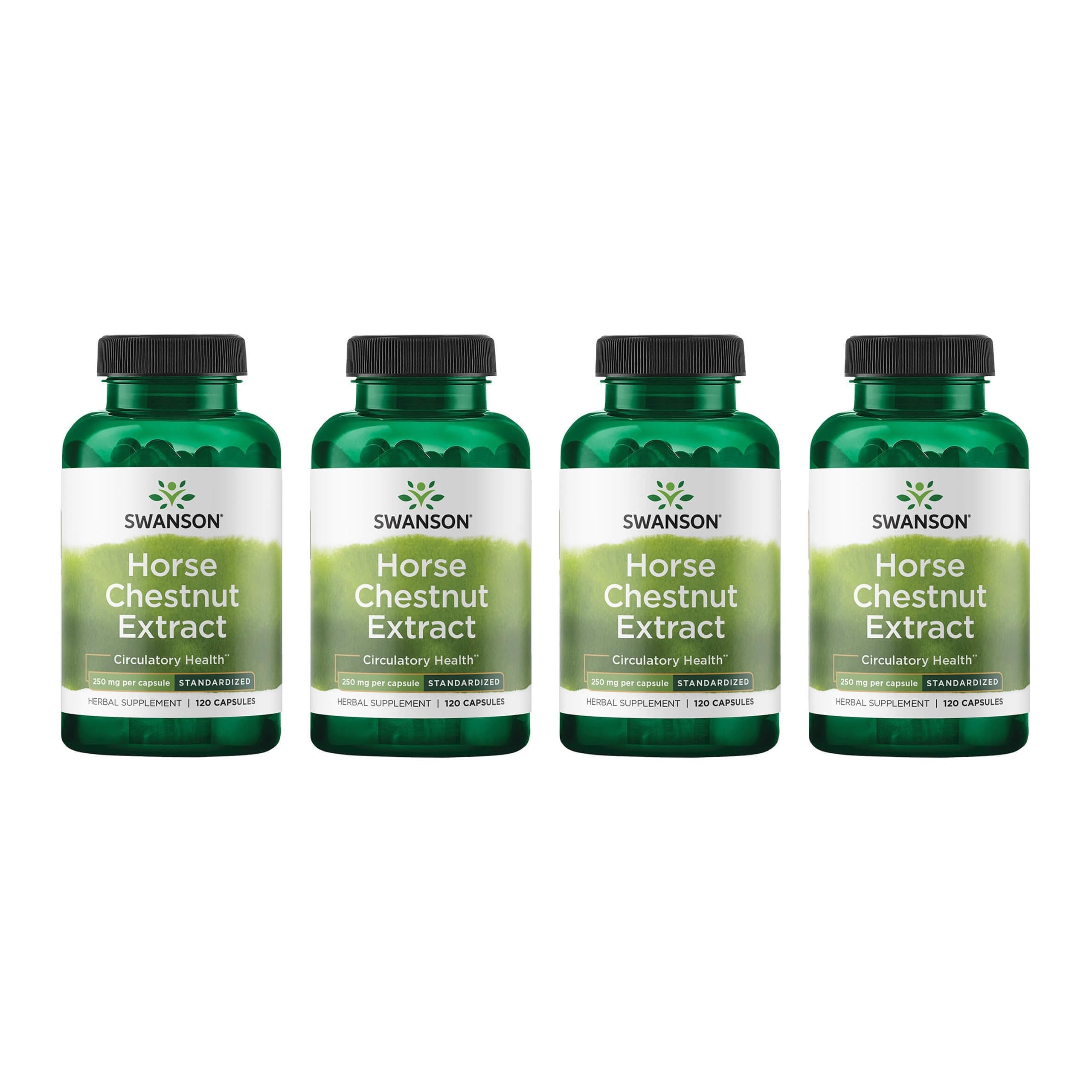 Swanson Horse Chestnut 22% Aescin (Standardized) 250 Milligrams 120 Capsules (4 Pack)