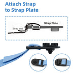 XCWT 50-inch Extra Long Pool Solar Cover Reel Straps - Pool Reel Tube & Blanket Fastening Kit Replacement for Feherguard Pool Roller System, Fastener Used to Attach Solar Blanket to Solar Reel