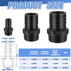 2 Pcs Pool PVC Tube Fitting Barbed Hose Fittings Adapter