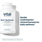 Vital Nutrients - Multi-Nutrients 2 - Citrate/Malate Formula (with Copper and Without Iron) - Multi-Vitamin/Mineral, Potent Antioxidants, Gentle Bioavailable Form - 180 Vegetarian Capsules per Bottle