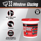 DAP '33' Window Glazing, White, 32 Oz (7079812122)