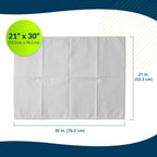 Avalon 701A Disposable Pillowcases, White, 21” Wide x 30” Long (Pack of 100) ― Single-Use Pillowcases ― Tissue with Poly Back to Help Prevent Leak-Through ― Pebble Embossed ― Medical Supplies