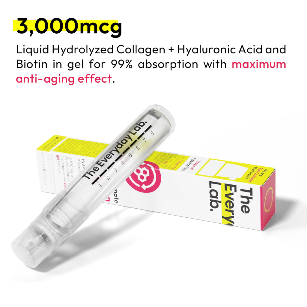 THE EVERYDAY LAB Ultimate Collagen Boost Gel 8 ml Applicator | Hydrolyzed Collagen, Hyaluronic Acid & Biotin | Intimate Care Moisturizing Gel | Vaginal or Rectal | 99% Absorption
