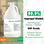 99.9% Pure Isopropyl Alcohol, Concentrated IPA, 1 Gallon 4 Quarts Pack
