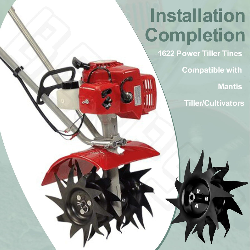 1622 Power Tiller Tines Compatible with All Mantis Tiller/Cultivators