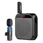 Jkoailiwi Voice Amplifier with Wireless Lapel Microphone, Personal Teachers Microphone for Classroom, Portable Megaphone PA Speaker Headset System, Wireless Voice Amplifier for Tour Guide/Yoga