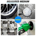 MEANLIN MEASURE -30inHG~30Psi Stainless Steel 1/4" NPT 2.5" FACE DIAL Vacuum Pressure Gauge, Lower Mount (Pack of 2), with 1/2" NPT and 3/8" NPT Hex Bushing