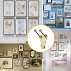 125 Pcs Heavy Duty Picture Hanging Kit With Nails for Wooden/Drywall - Professional Hangers for Canvas, Office Pictures, Clock, House Decoration - Holds 10-100 lbs