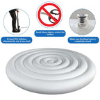 Tlswshsy 5.4 Ft Inflatable Hot Tub Cover- Energy Saving Lid for Round Hot Tub- Foldable Protective Rain Overflow Cover for Outdoor Inflatable Hot Tubs