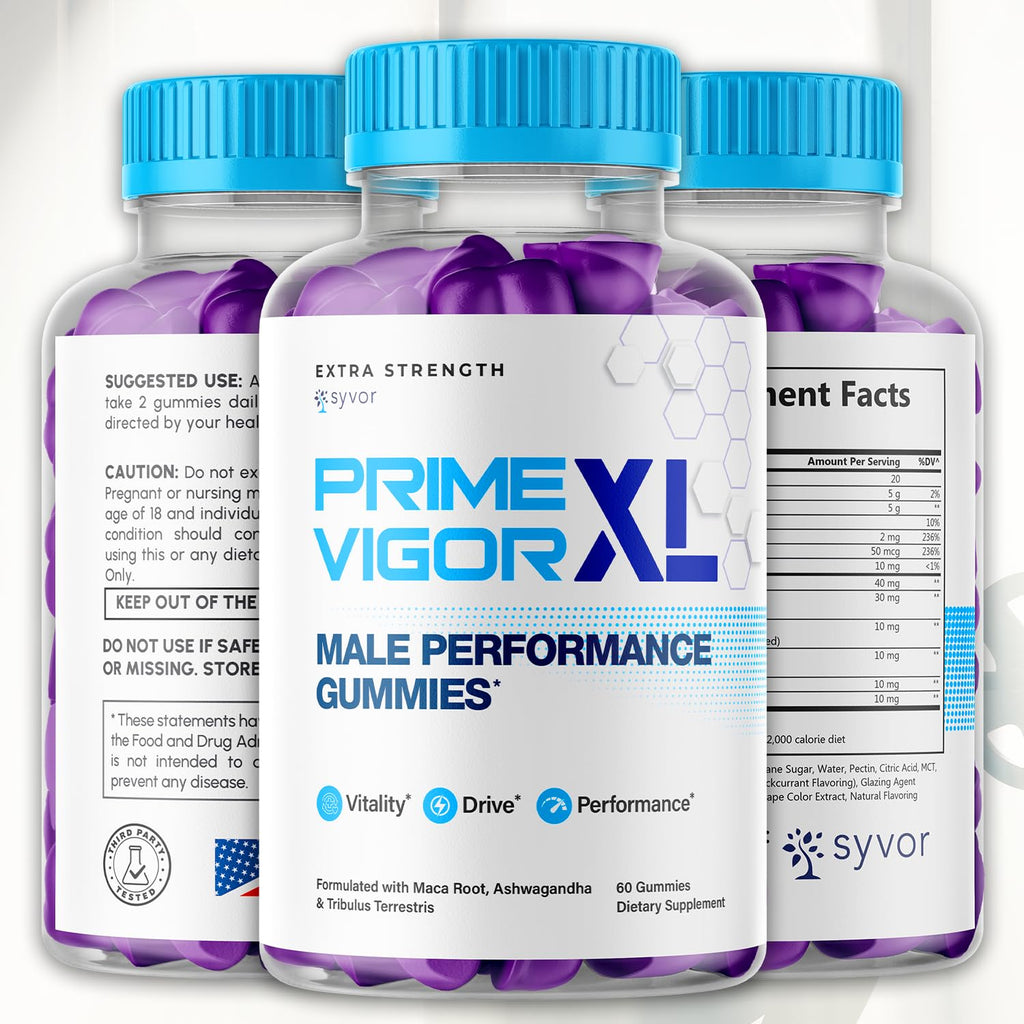 (2 Pack) Prime Vigor XL Gummies, Prime Vigor XL Maximum Strength 1000 MG Supplement, Prime Natural Advanced Formula Gummys Chews Vitamin Prime Vigor Delicious Daily Gomitas (120 Gummies)