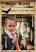 Leejec 20Pcs Flameless Taper Floating Candles with Wand, Halloween Decor