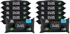 DUDE Wipes - Flushable Wipes - 12 Pack, 288 Wipes - Unscented Extra-Large Adult Wet Wipes - Vitamin-E & Aloe - Septic and Sewer Safe