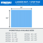 SWIMLINE HYDROTOOLS Protective Pool Ladder Mat for Above Ground Pools – Safety & Stability for Stairs, Steps & Ladders – Premium Durable Material, 30" x 36"