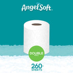 ANGEL SOFT Toilet Paper Bath Tissue, 12 Double Rolls, 260+ 2-Ply Sheets Per Roll
