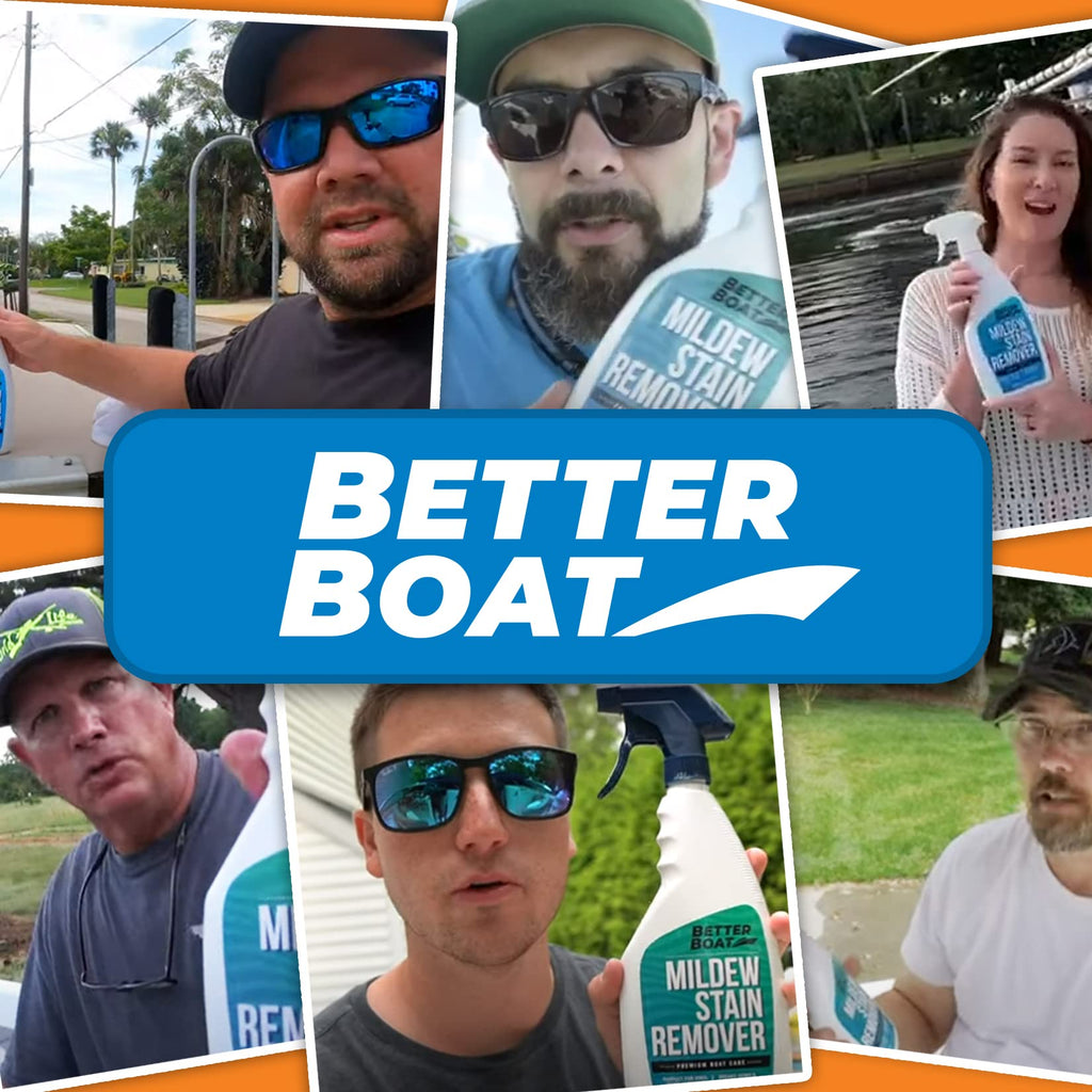 Better Boat Mold and Mildew Stain Remover 1 Gallon for Fabric Vinyl Tile Grout, Removes Mold Stains on Boat Seats Bathroom Shower Patio Furniture Carpet Canvas