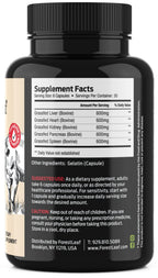 ForestLeaf Beef Organ Supplement - Grass Fed & Pasture Raised - Total Body Wellness & Performance, Organ Complex with 3000mg of Desiccated Beef Liver, Heart, Kidney, Pancreas, Spleen (180 Capsules)