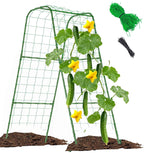 Cucumber Trellis for Raised Bed, U-Shape Garden Arch Metal Support for Climbing Plants, Metal Arch Plant Support Vegetables Trellis, Plant Support for Vine Outdoor (47x15.7in) NOT for Heavy Plant