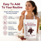 glowdrop NuvaPure Astaxanthin with MCT Oil, 12mg Per Serving, Astaxanthin from Microalgae, Antioxidant Supplement for Daily Wellness, 120 Softgels