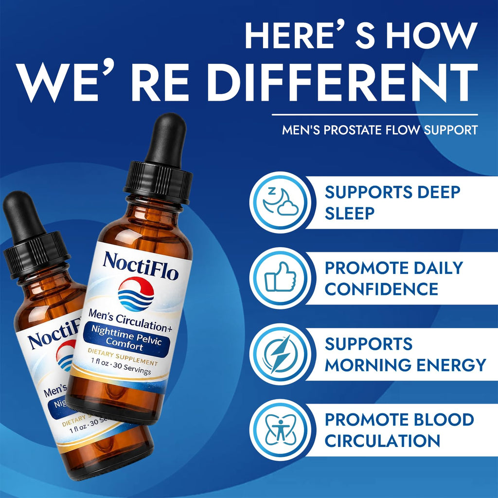Qoenba Noctiflo Flow Support Drops for Men, 1 fl oz