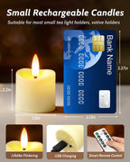 NVJGROP 6 Pack Small Rechargeable Flameless Candles with Remote Timer