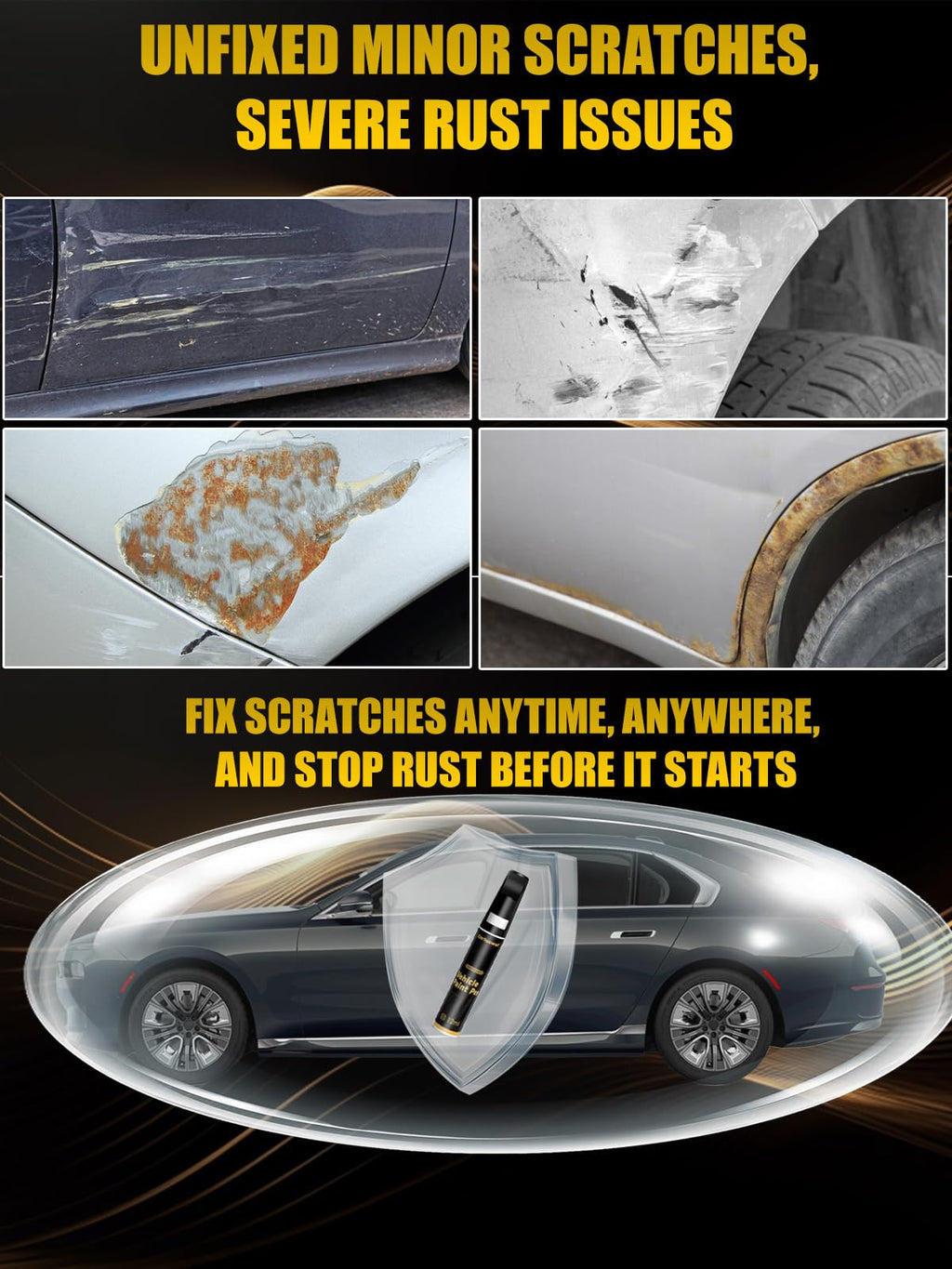 (1J4) Silver Lining Metallic Touch Up Paint Compatible with Lexus, Exact Match Car Paint Pen Automotive Scratch Repair Remover Kit Quick & Easy Solution for Vehicle Chips and Nicks