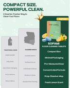 SOPAMI multi-effect floor cleaning tablets 24 Counts Lemon Scent