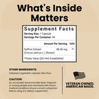 Luma Nutrition Saffron Extract Capsules - Premium Saffron Supplements - 88.50 mg Pure Saffron Pills - Mood Support - Eye Support - Made in The USA - 60 Capsules