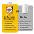 NutraPep Feminine Balance Probiotics Gummies for Women - Vaginal Health & Women's pH Balance Natural Gummy Supplement with Cranberry Pineapple Powder - Sugar Free Gluten Free Vegan