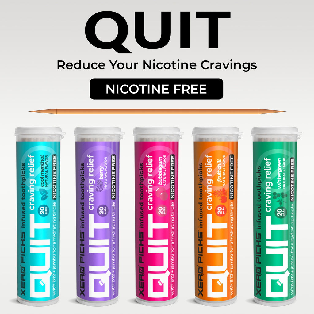 Xero Picks Infused Flavored Toothpicks to Help Quit Smoking - Nicotine Free (Variety Pack, 20 Count (Pack of 5)) Non-GMO Kosher Vegan