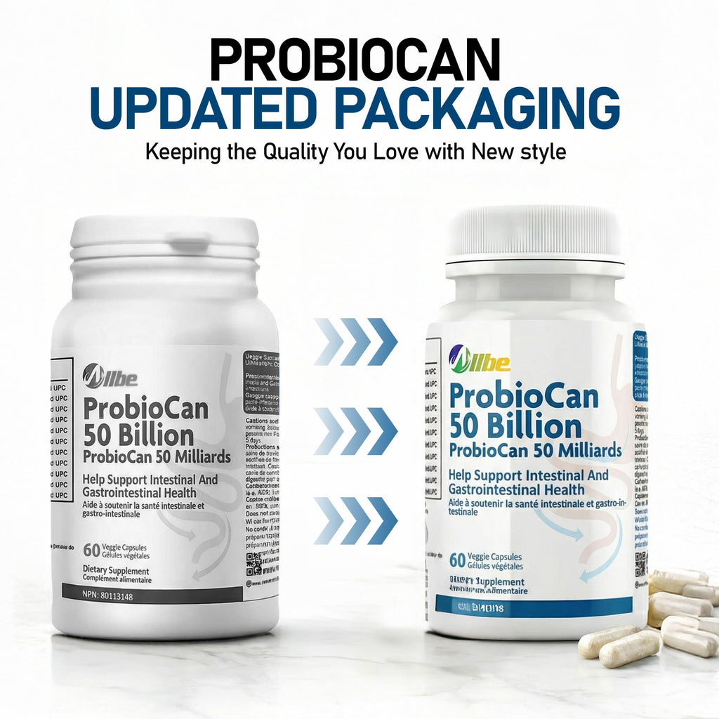 Allbe ProbioCan - Probiotic 50 Billion CFU (60 Servings), 11 Strains of Lactobacillus & Bifidobacteria, Supports Digestive Health & Immune Function, Probiotics for Women & Men - Pack of 1